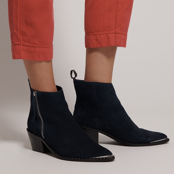 NWT! - One Teaspoon | Faded Navy Zip Side Boots - Picture 4 of 6